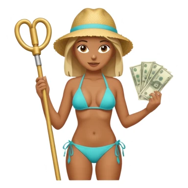 A stripper on a stripping pole with money sticker