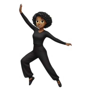 Girl in black dancing sticker