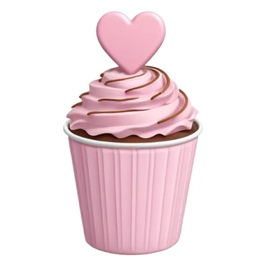 Two glossy square milk chocolate pralines placed diagonally, each in a white ridged paper cup, topped with a soft pastel pink heart icing with subtle sugar sparkle.
Cute minimal emoji-style, realistic and polished, clean studio lighting, pure white background, smooth 3D render, high resolution. sticker