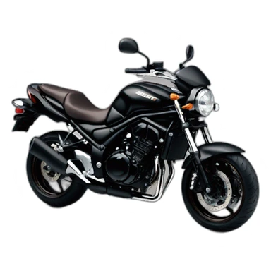 a black suzuki bandit 1200 Naked 2007 with brown leather seats sticker
