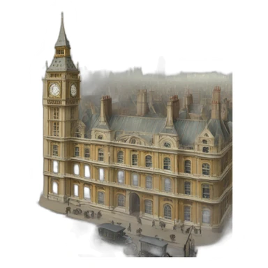 Victorian era london city sticker