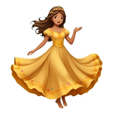 Mi princesa bailando vale entre las praderas más allá avanzando están las mariposas y el colibrí Más allá donde Cantan y danzan las mariposas y los colibrís resuenan los cantos del cielo (emmi), sticker