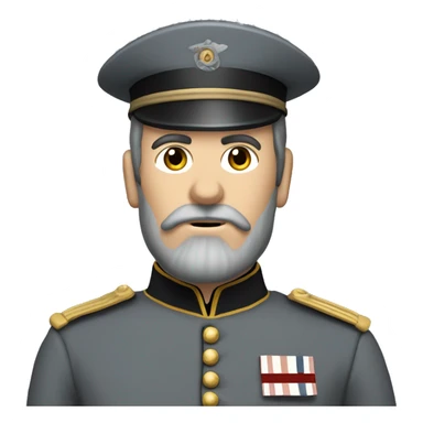 1860s soldier in a grey uniform with butternut color piping and soldier needs to have a full beard  sticker