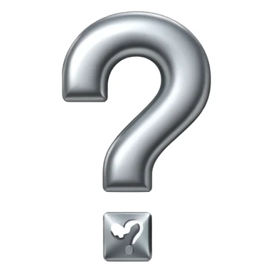 Question mark character sticker