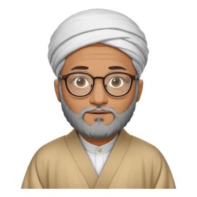 mullah Islamic cleric with glasses and robe sticker