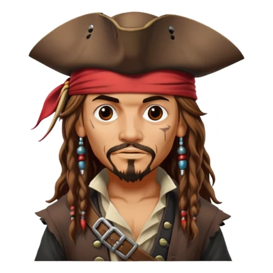 jacksparrow with a red pirate hat sticker