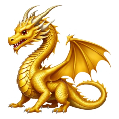 a golden dragon sticker
