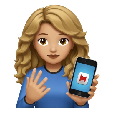 a girl what has dark blonde wavy hair and she play roblox sticker