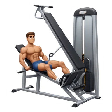 guy leg press machine sticker