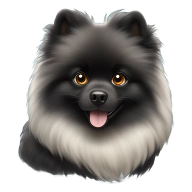 Black Pomeranian sticker