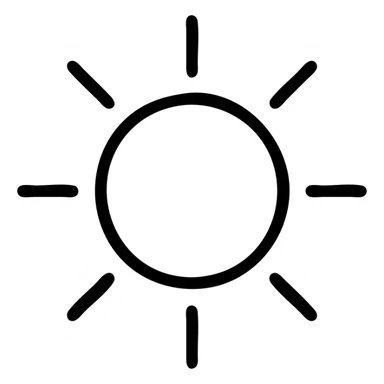 minimalist sun icon with simple lines and no extra details sticker