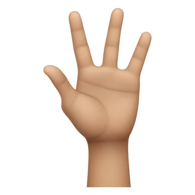 Hapart (a heart hand with 2nd and 3rd) sticker