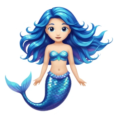 Iridescent mermaid sticker