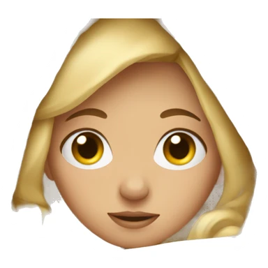blonde girl in blanket cozy sticker