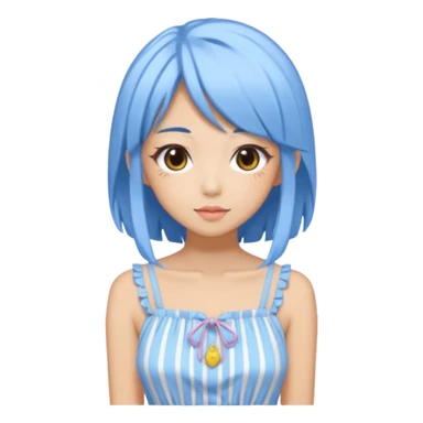 Blue Pastel Gyaru Summer Girl sticker