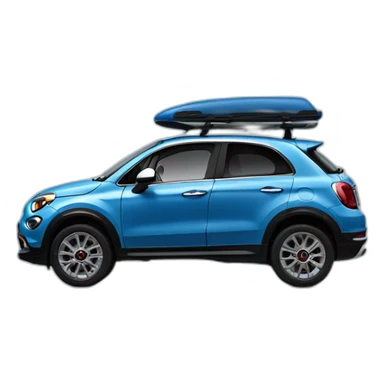 blue fiat 500x trekking sticker