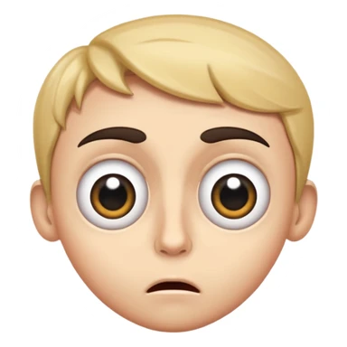 Face looking to the side with wide eyes and low mouth with raised eyebrows (the viral face for this is a bad idea, but we’re totally gonna do it together anyway) sticker