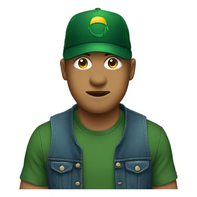 Dark Green Trucker hat -  not on a persons head  sticker