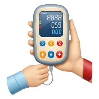 diabetes meter hand test sticker