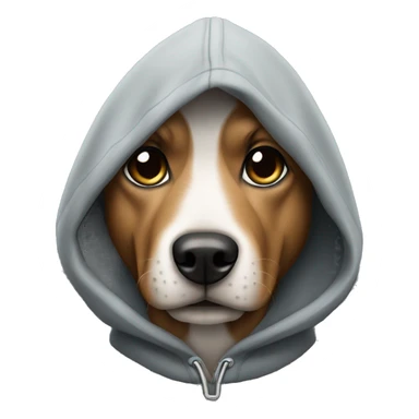 dog wearing a hoddie sticker
