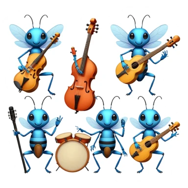Musician Insects sticker