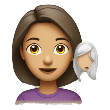 mulher com a mão nas costas sticker