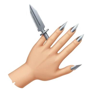 Razor blade lodged under a fingernail. sticker