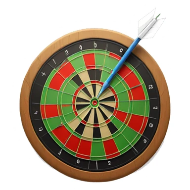 dartboard with a arrow outside the dartboard  sticker