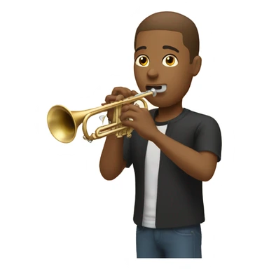 light brown man playing trumpet sticker