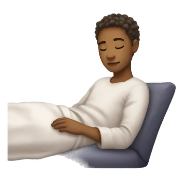 Medium skin toned teenager sleeping sticker