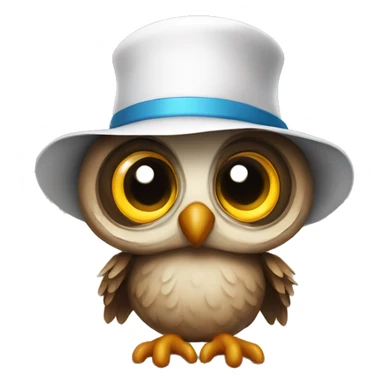 owl who tell a story with doctor hat sticker