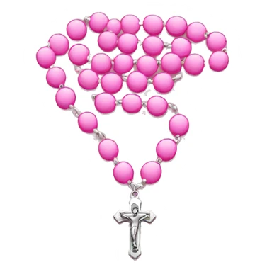 Pink rosary  sticker