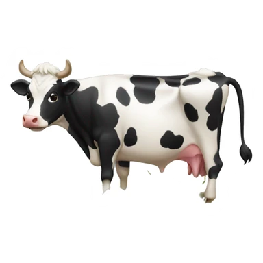 Grosse vache qui rumine de l’herbe  sticker