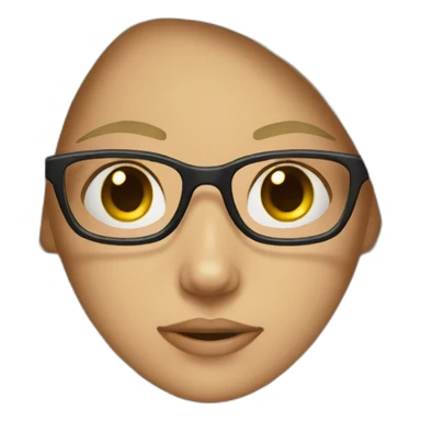 girl with glasses and also with a pimply foreheard sticker