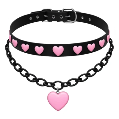 BLACKPINK-inspired gothic choker ,  hearts, black and pink, cute,  sticker