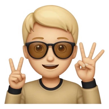 EVET İŞARETİ YAPAN VE GÖZLÜK TAKMIŞ YANA BAKAN HAVALI EMOJİ sticker