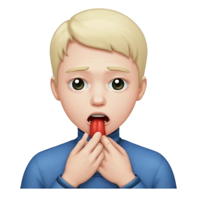 person choking them self sticker