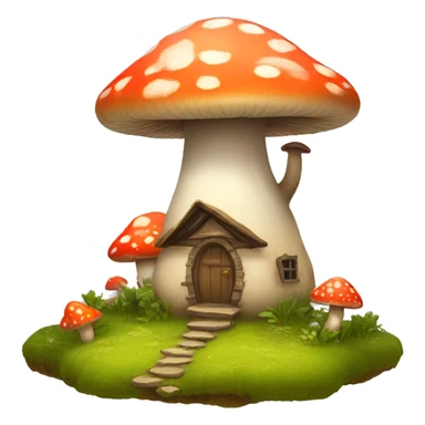 a mushroom house sticker
