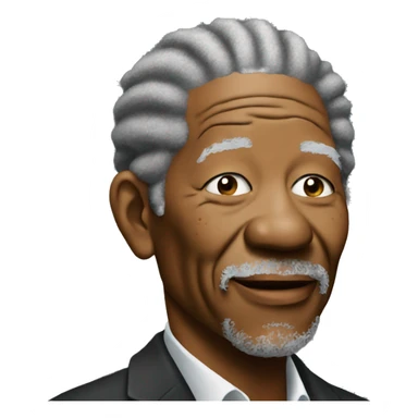Morgan Freeman with eyes closed sticker