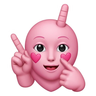 Heart and middle finger sticker