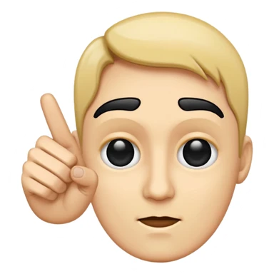 Point your finger at the face. Icon sticker