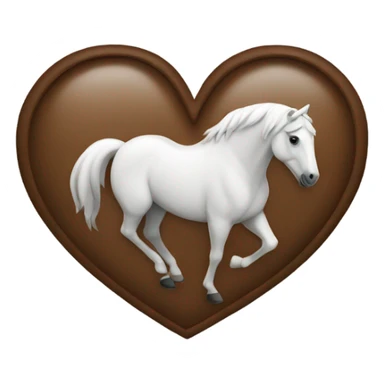 Heart with horse in the middle sticker