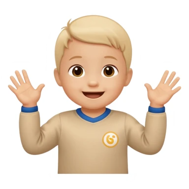 A toddler with a tiny jersey, clapping with adorable enthusiasm sticker