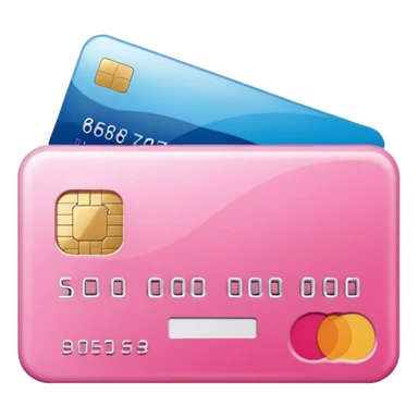 mix pink and white bank and credit card sticker