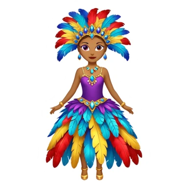 carnival-mas-costume,colorfull dress sticker