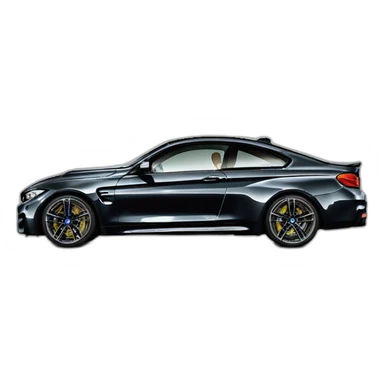 2016 bmw m4 competition with black background sticker