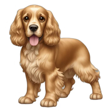 Dog-golden-english-cocker-spaniel-full-body-standing sticker