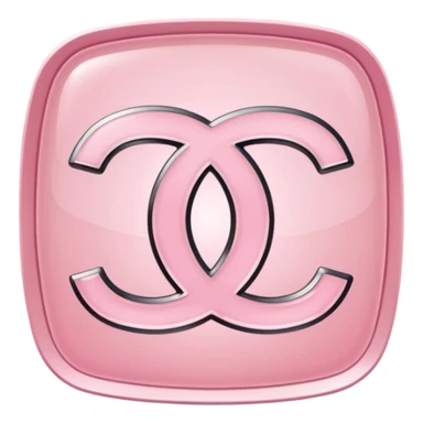 light pink chanel logo without background sticker