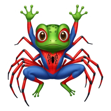 A frog in a spider-man costume *Old Emoji* sticker