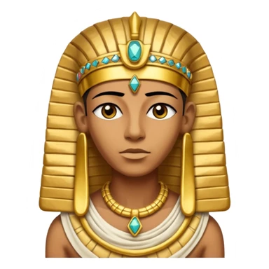 Mummy Pharaoh: Bandaged body with golden headdress and jeweled amulet.
 sticker
